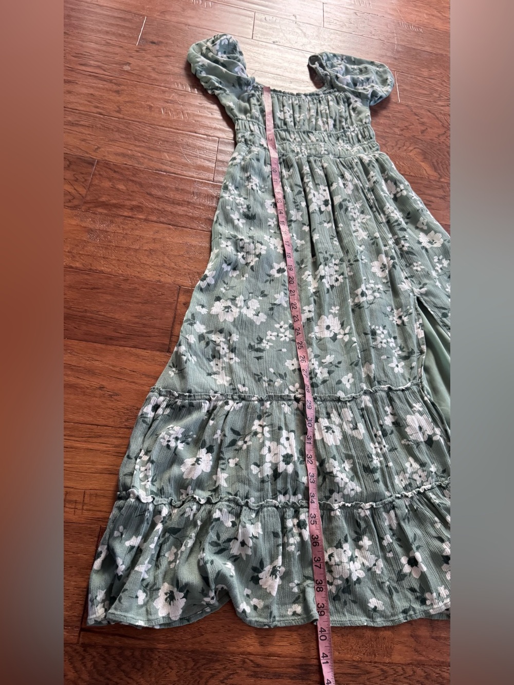 Hollister Sofia Sage Green Floral Dress - Picture 7 of 8